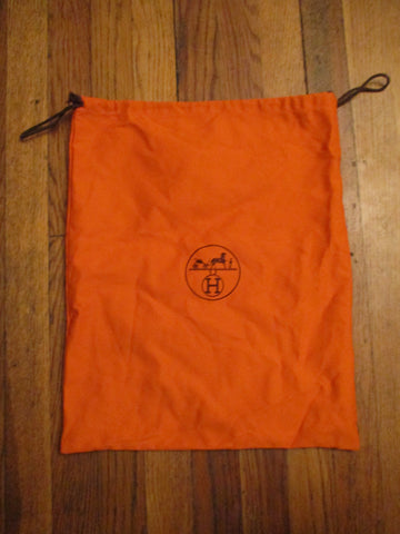 13” HERMES Dust Bag Dustbag Drawstring Cover Travel Storage