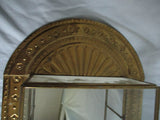 16" Mexico Tin SHADOW BOX MIRROR Cabinet Hammered Metal Wall Hanging Ethnic Art