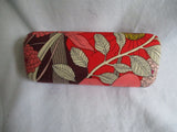 VERA BRADLEY Hard Eyeglasses Eye Glass Case FLORAL RED BEIGE BROWN Travel