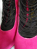 LONDON TRASH CERES FUSCHIA HOT PINK PLATFORM Wedge High Heel Shoe Stiletto 8.5