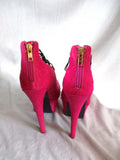 LONDON TRASH CERES FUSCHIA HOT PINK PLATFORM Wedge High Heel Shoe Stiletto 8.5