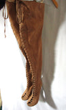 ZIGI GIRL ZIGIGIRL PIARRY Tall Stiletto Lace Up BOOTS 8.5 CHESTNUT BROWN