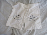 Set TWO 14” PRADA Dust Bag Dustbag Drawstring Cover Travel Storage