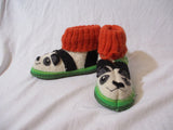 Preschool Toddler Kids GARNET HILL BOILED WOOL PANDA BEAR SLIPPER BOOT8