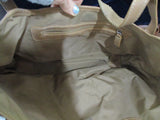 OCABA PARIS nylon leather tote satchel shoulder bag carryall BLACK BROWN