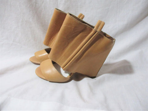 NEW MAISON MARTIN MARGIELA WEDGE SHEATH SANDAL Shoe 36 BEIGE NUDE