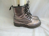 DOC DR. MARTENS Combat BOOT Shoe AIRWAIR METALLIC SILVER 6 / 37