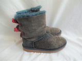Kids Girls UGG  BAILEY BOW suede boots shoes sheepskin BLUE 1