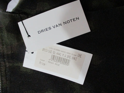 NWT NEW DRIES VAN NOTEN Camo Leather Tote Bag Purse