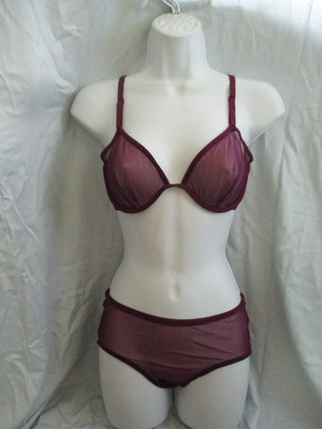 NEW NWT ERES Underwire Sheer Bra Panties Set SEXY 34B / 6 Lingerie