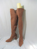 JEFFREY CAMPBELL Thigh High Boot Clingy Go-go Vegan 10 BROWN CAMEL