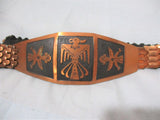 Coppertone FETISH Southwestern Cowgirl Native Style Eagle Belt Hinged Vintage Boho Hippie