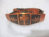 Coppertone FETISH Southwestern Cowgirl Native Style Eagle Belt Hinged Vintage Boho Hippie