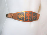 Coppertone FETISH Southwestern Cowgirl Native Style Eagle Belt Hinged Vintage Boho Hippie