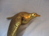 Vintage 9.5" Carved Cast Plaster BIRD FLIGHT WING DOWN Display Sculpture Wall Art FIGURINE