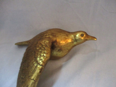 Vintage 9.5" Carved Cast Plaster BIRD FLIGHT WING DOWN Display Sculpture Wall Art FIGURINE