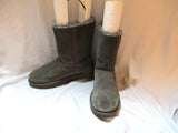 Womens UGG AUSTRALIA 1103764 CLASSIC Short DUAL ZIP II Suede Winter BOOT Shearling GRAY 9 Snow