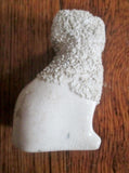 Vtg Antique Mini 3.5" STAFFORDSHIRE DOG POODLE England Ceramic Figurine Porcelain