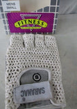 NEW Mens SARANAC MESH Workout Cycling Aerobics Fitness Gloves WHITE S