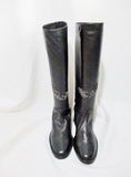 NEW JIMMY CHOO WYLIE EAGLE BIRD Leather BOOT 36.5 6 BLACK Moto