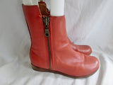 Womens KORK-EASE ANKLE BOOT Zip Leather Shoe Bootie RUST ORANGE 7 / 38