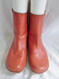 Womens KORK-EASE ANKLE BOOT Zip Leather Shoe Bootie RUST ORANGE 7 / 38