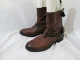 Mens FRYE 87056 DEAN ZIP Leather Ankle Boot Rider Rocker BROWN 11