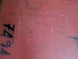 23" Handmade Painted RUSSIA Wood Primitive Shelf Shadow Box Case RED Organizer