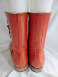 Womens KORK-EASE ANKLE BOOT Zip Leather Shoe Bootie RUST ORANGE 7 / 38