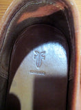Mens FRYE BRETT Lowrise Leather Sneaker Sports Shoe Trainer 10 BROWN Athletic