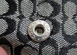 Set COACH Mini Wallet Keychain BLACK JACQUARD Change Purse Keyring