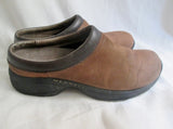 Womens MERRELL JUNGLE PRIMO DARK BROWN Leather Clogs Shoes 9.5 Slip on Mule