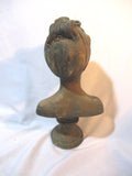 Vintage Female Woman Lady Head Mannequin BUST Plaster Figurine