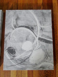 Set 2 CAROLINE ASHTON Ltd Edition TANGLED BRANCHES Canvas ART Print GRAY WHITE 24X19