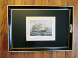 ASPREY & COMPANY LADY CLARE Macquarie SERVING PLATTER TRAY Boat Ship NAUTICAL