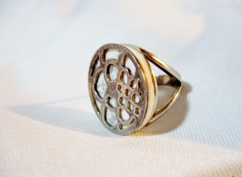 SILPADA 925 STERLING SILVER HOWLITE STONE Ring Sz 7 STATEMENT 13g Band Jewelry Wedding