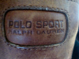 Mens RALPH LAUREN POLO SPORT Leather Boot Trail Hiking Trek BROWN 12D Waterproof