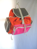 NWT NEW PIERRE HARDY BACKPACK RUCKSACK Bag NEON ORANGE PINK GREY