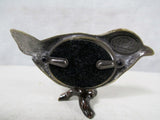 NIKKY HOME Pewter Bird Mini Picture Frame Jewel Encrusted Baby BROWN PURPLE