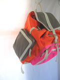 NWT NEW PIERRE HARDY BACKPACK RUCKSACK Bag NEON ORANGE PINK GREY