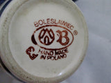 Set 2 Boleslawiec polish pottery MUG CUP RED WHITE BLUE Star Patriotic POLAND