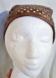 Unusual FREDERIC FEKKAI Leather Headband Bandana Kerchief METALLIC COSPLAY