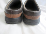 Womens MERRELL JUNGLE PRIMO DARK BROWN Leather Clogs Shoes 9.5 Slip on Mule