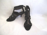 NEW GIVENCHY Suede Sandal Shoe Heel Serpentine Chain 36 BLACK NWT  Womens