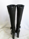 NEW Womens BAMBOO GABY Vegan Tall High Heel Knee Tall Goth BOOT BLACK 10 Riding