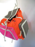 NWT NEW PIERRE HARDY BACKPACK RUCKSACK Bag NEON ORANGE PINK GREY