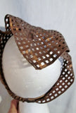 Unusual FREDERIC FEKKAI Leather Headband Bandana Kerchief METALLIC COSPLAY
