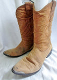 Mens ZODIAC Suede LEATHER Cowboy Slouch BOOT WESTERN BROWN 10