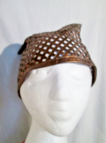 Unusual FREDERIC FEKKAI Leather Headband Bandana Kerchief METALLIC COSPLAY