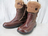 Womens WANTED OKEMO Sherpa Mukluk Vegan Lined Winter Boot BROWN 8